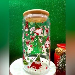 UV-DTF Christmas glass cup, Libby cup, beer can glass